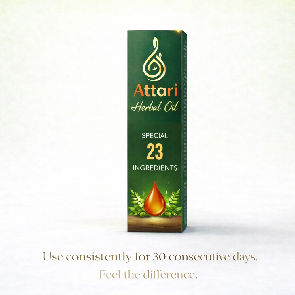 Attari Herbal Hair Oil box packaging - best oil for hair growth in pakistan