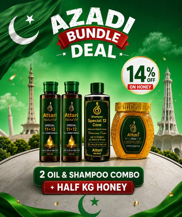 Azadi Sale – 2 Oil & Shampoo Combo + 14% OFF Olive Forest Honey