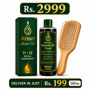 Natural Hair Care Bundle
1+1+1. Oil+shampoo+wooden Hair brush